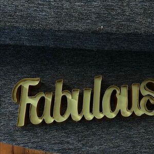 Gold Decorative 'Fabulous' Sign